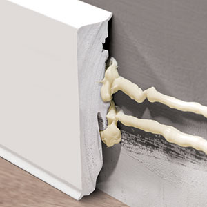 Fitting MasterLine Skirting Board directly to wall with adhesive