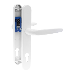 Yale Torjan Sparta Long Backplate White Door Handle