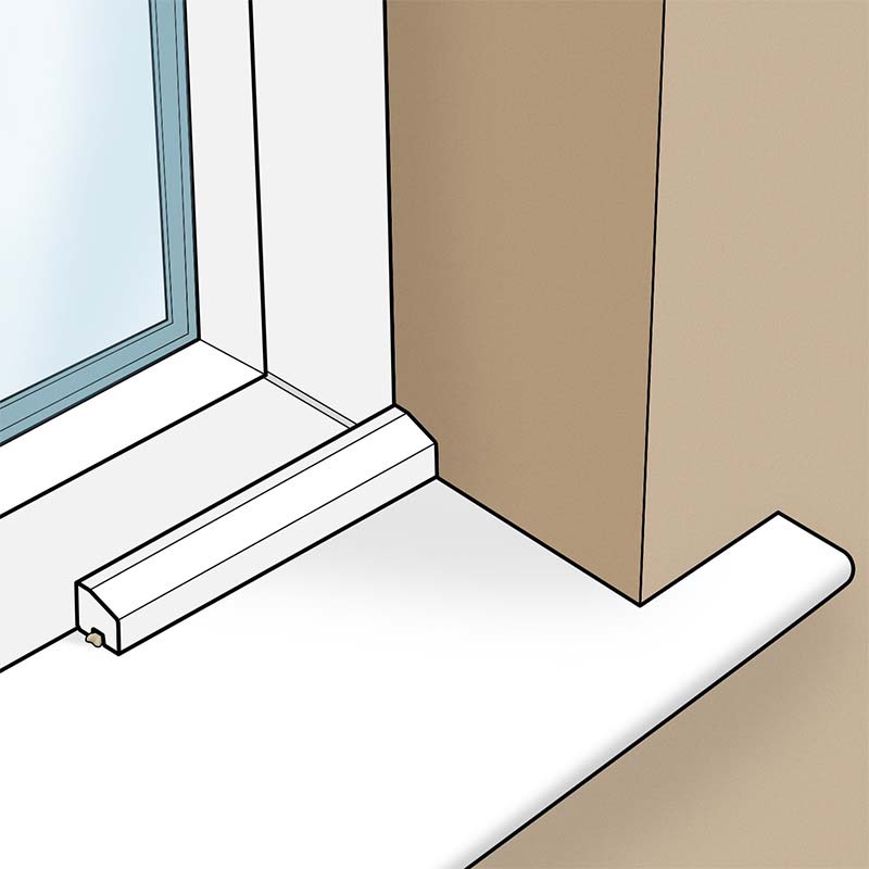 20mm x 15mm Bead Plastic uPVC Window Finishing Trim