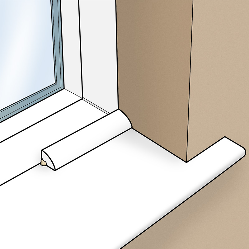 Plastic uPVC Quadrant Bead Window Finishing Trim