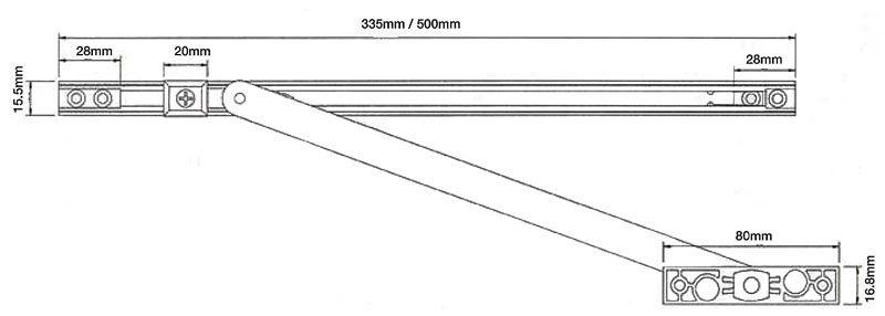 500mm Passivated Steel Door Restrictor