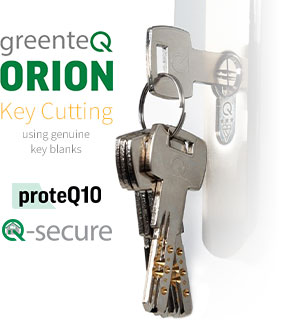 greenteQ Orion key cutting with genuine blanks