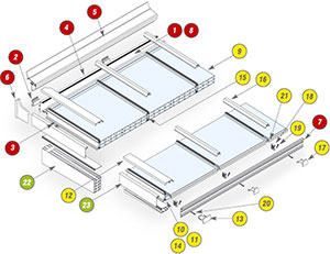 Ultraframe Ultralite 500 Roof Panels and Parts
