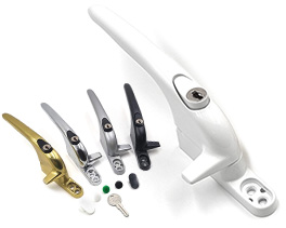 Range of Yale Virage Cockspur window handles